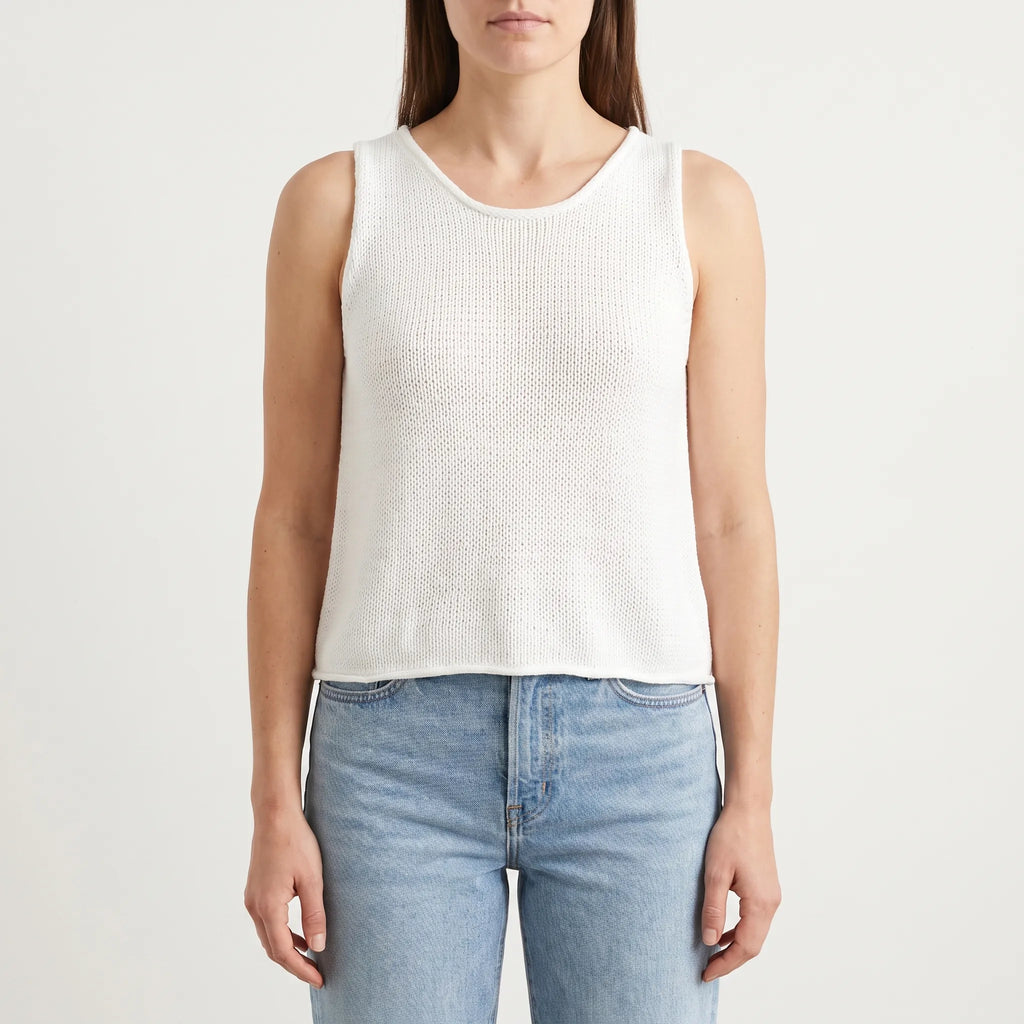 KareemKnit - Sleeveless Round Neck Knit Tank Top