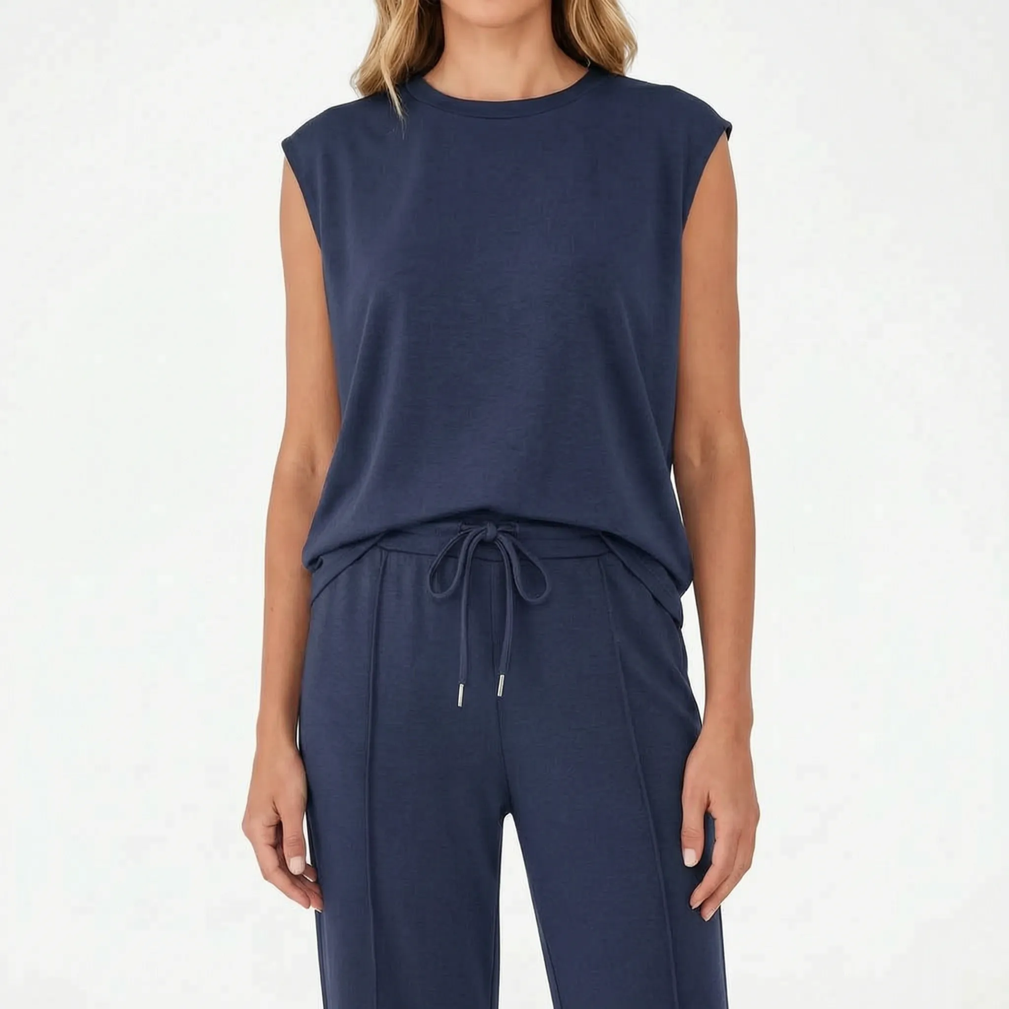 LoungeEase - Sleeveless Top And Pants Set