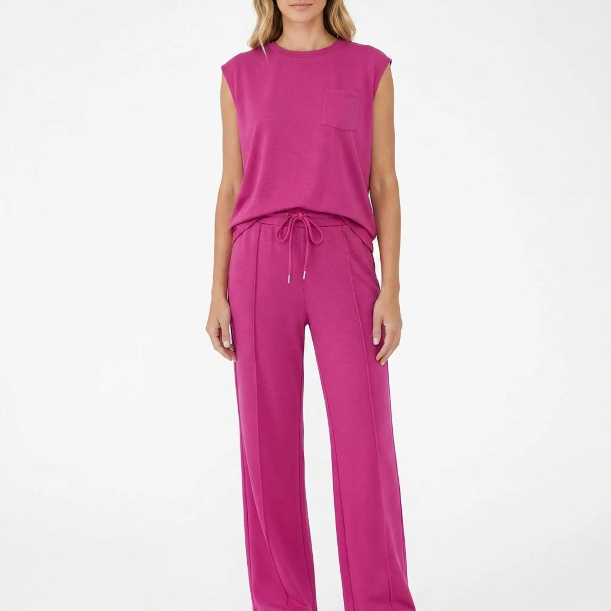 LoungeEase - Sleeveless Top And Pants Set