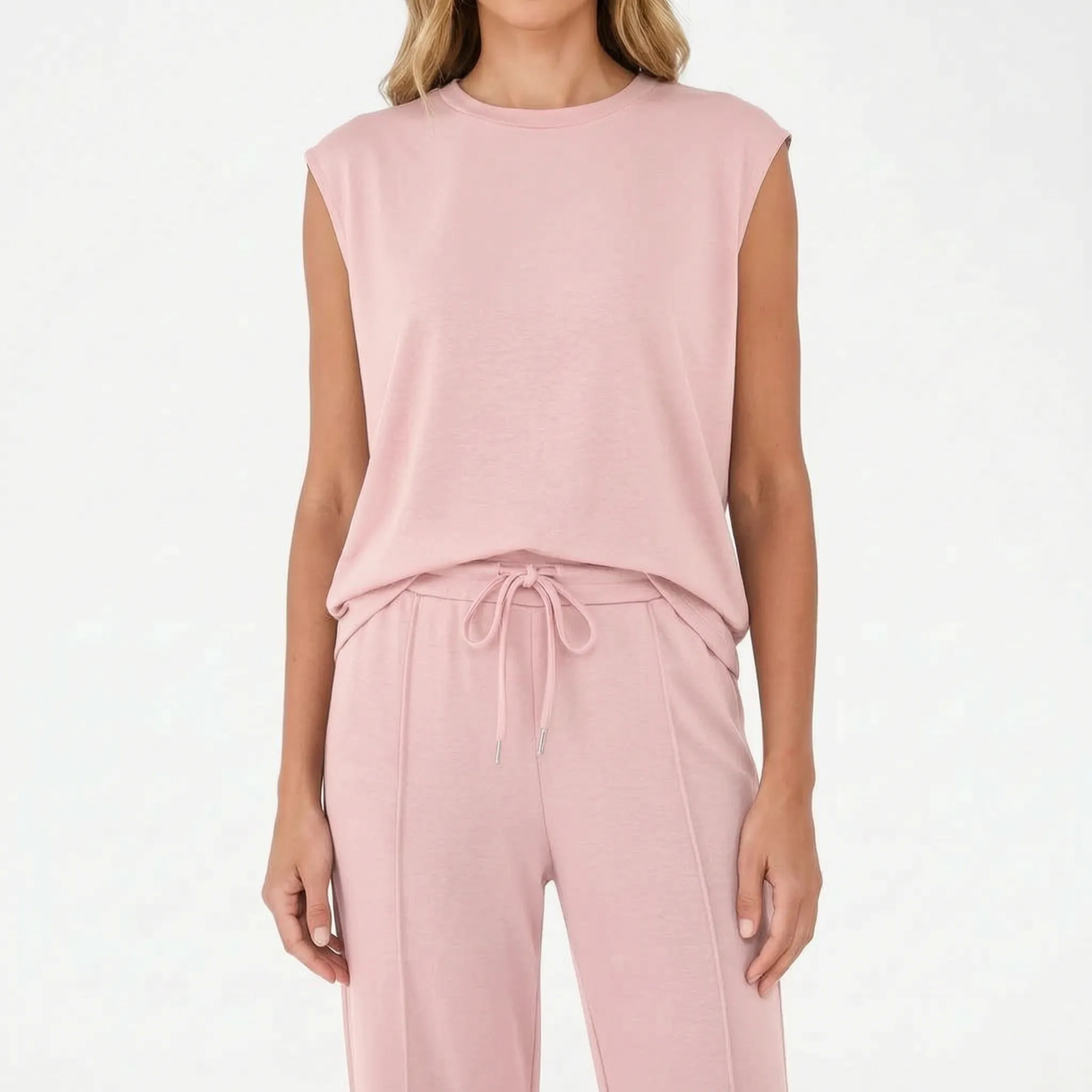 LoungeEase - Sleeveless Top And Pants Set