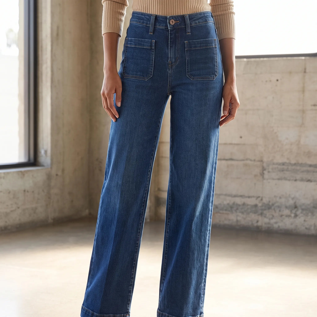 RetroDenim - High Waist Retro Slim Fit Jeans