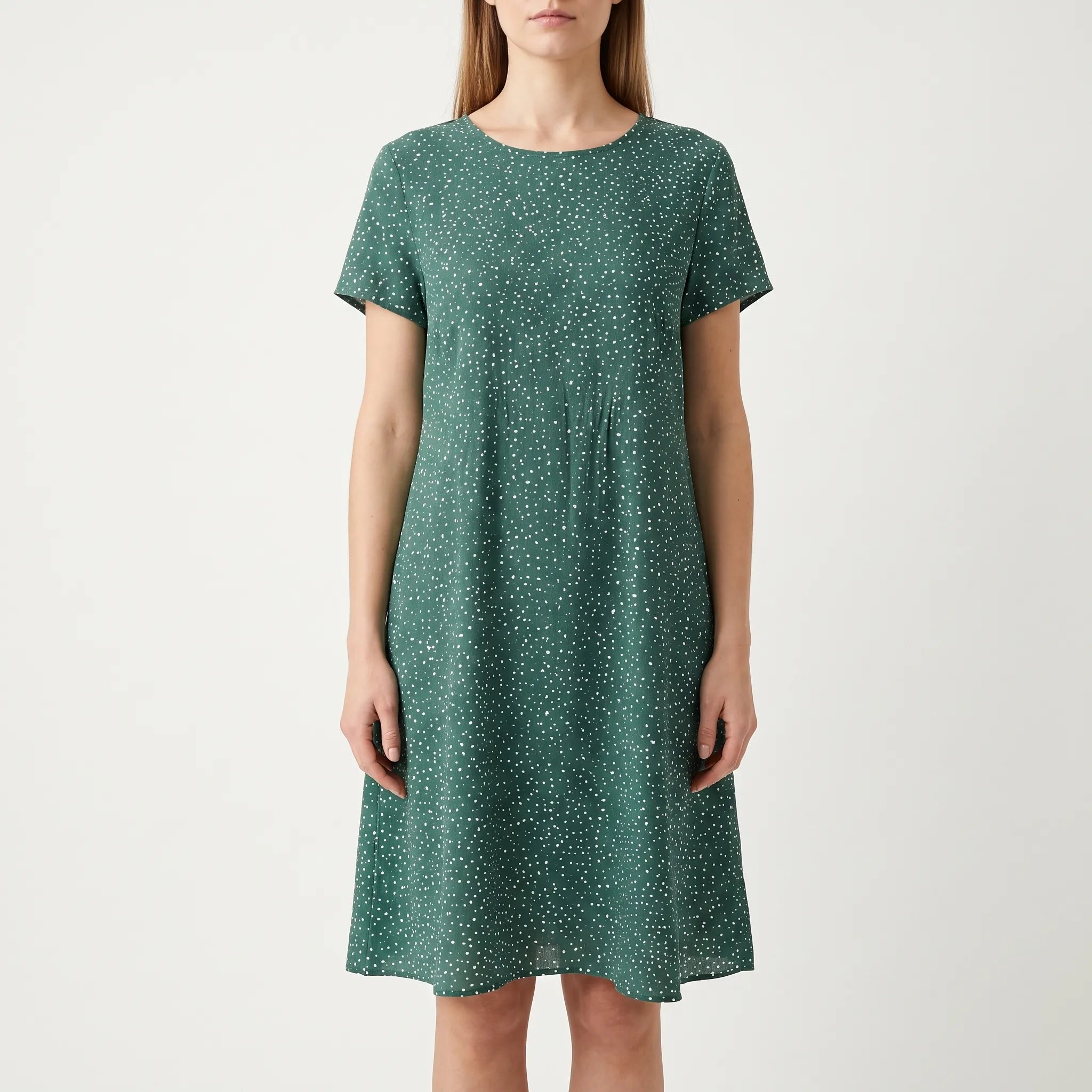 Verdora - Short Sleeve Collared Casual Dress