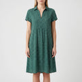 Verdora - Short Sleeve Collared Casual Dress