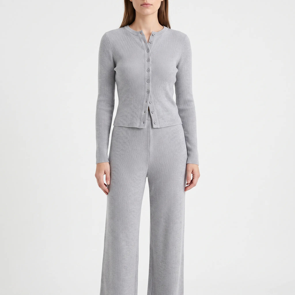 Vespera - Button-Front Women's Loungewear Set