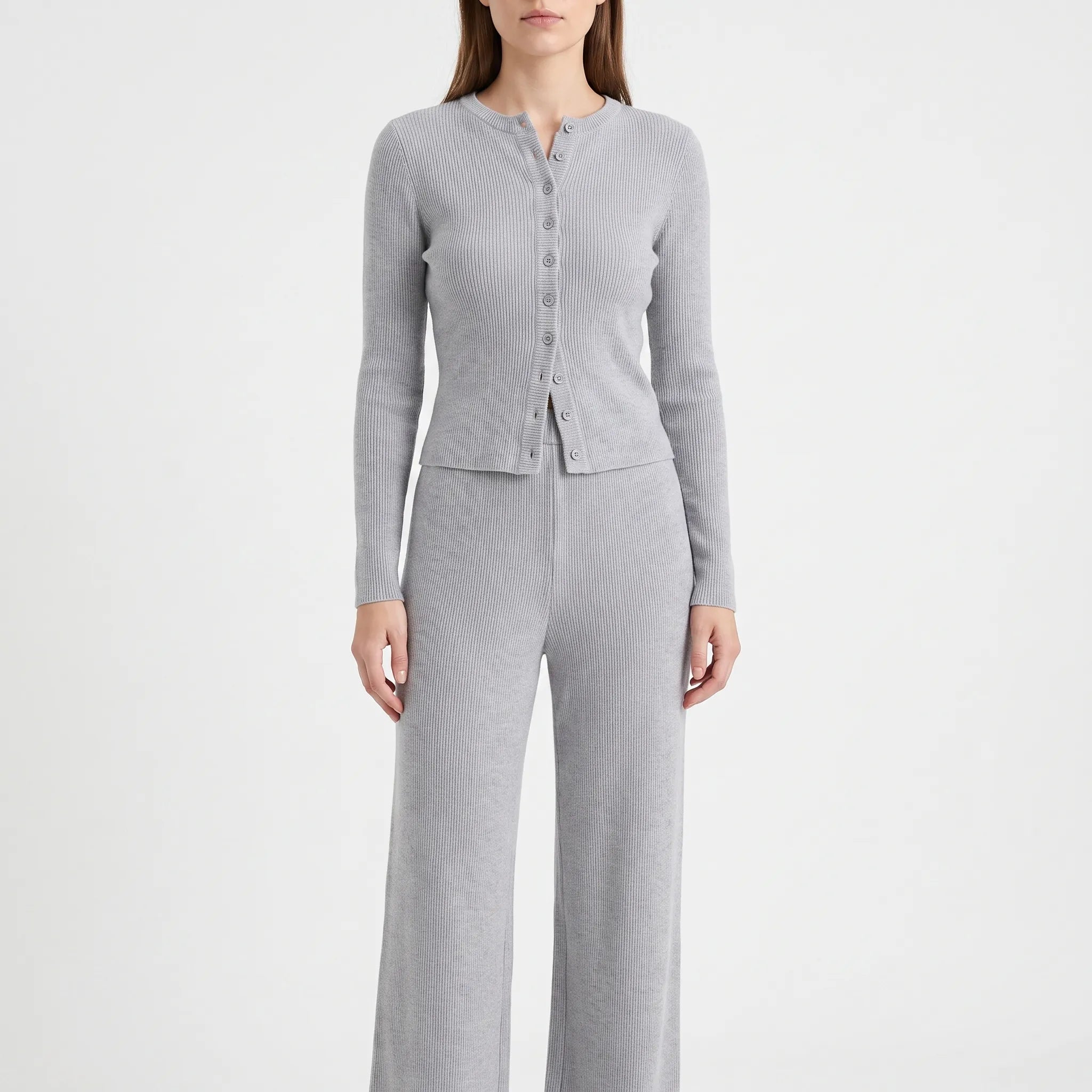 Vespera - Button-Front Women's Loungewear Set