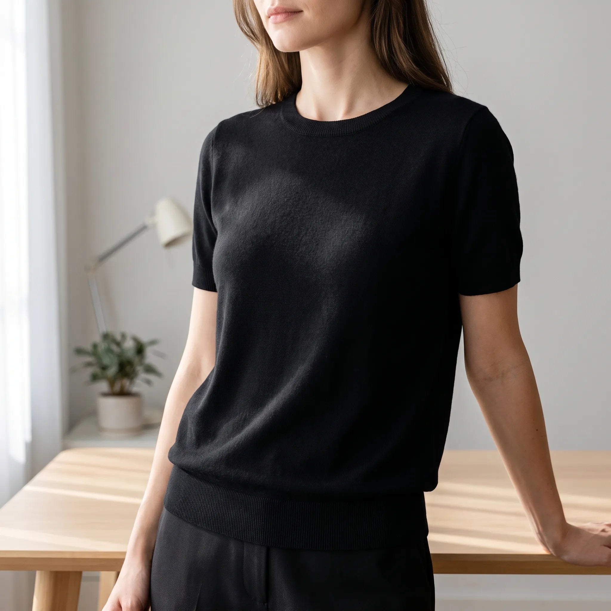 ViancaTee - Short Sleeve Crew Neck Top