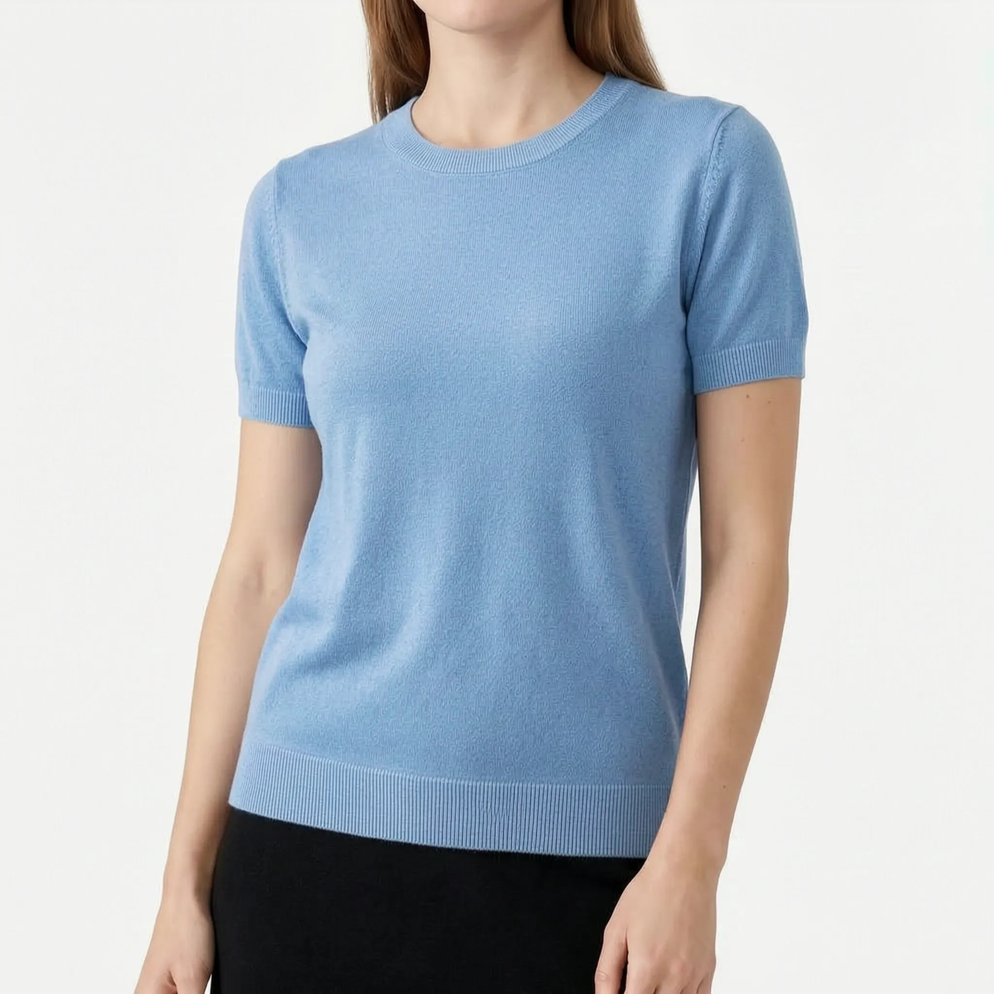 ViancaTee - Short Sleeve Crew Neck Top