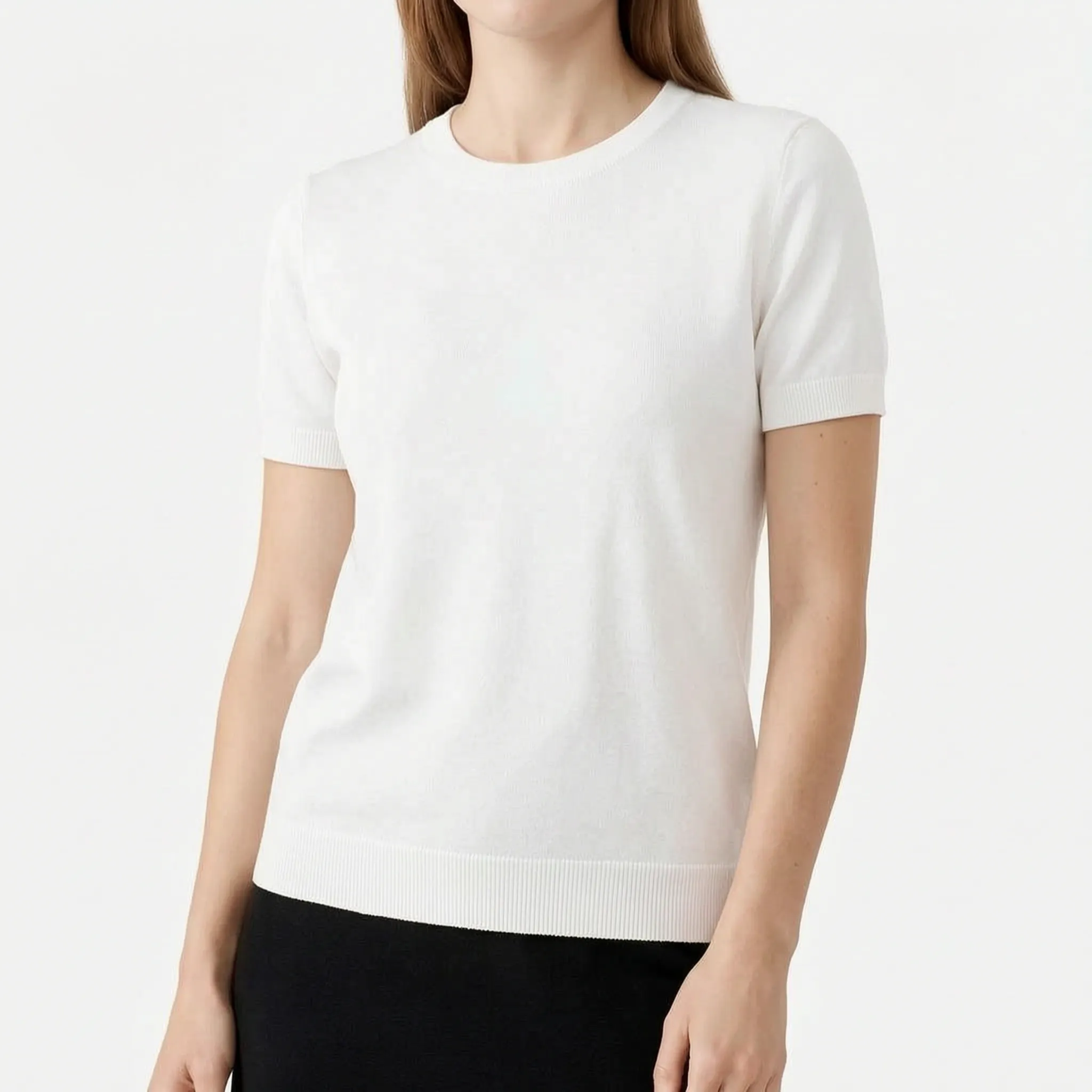 ViancaTee - Short Sleeve Crew Neck Top
