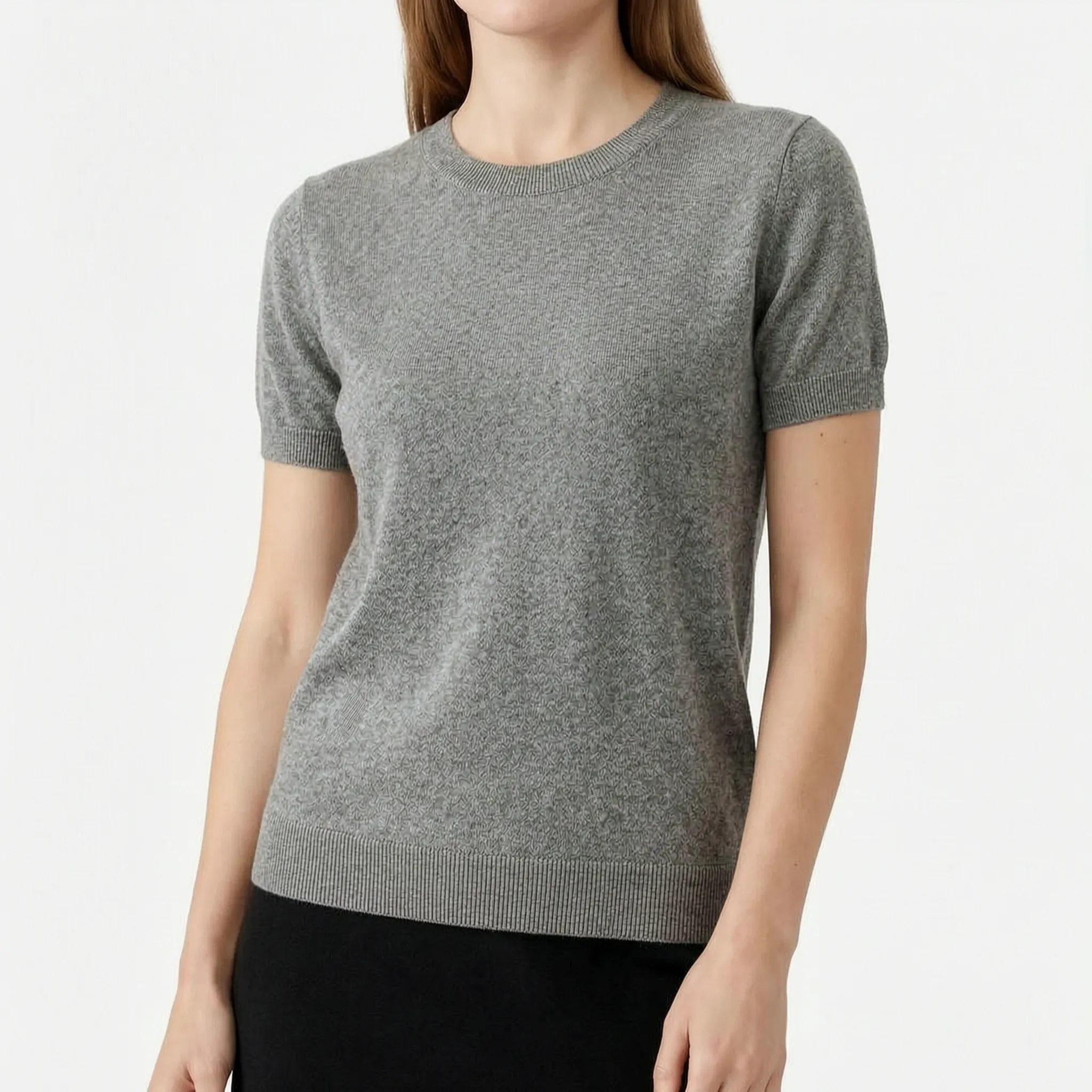 ViancaTee - Short Sleeve Crew Neck Top