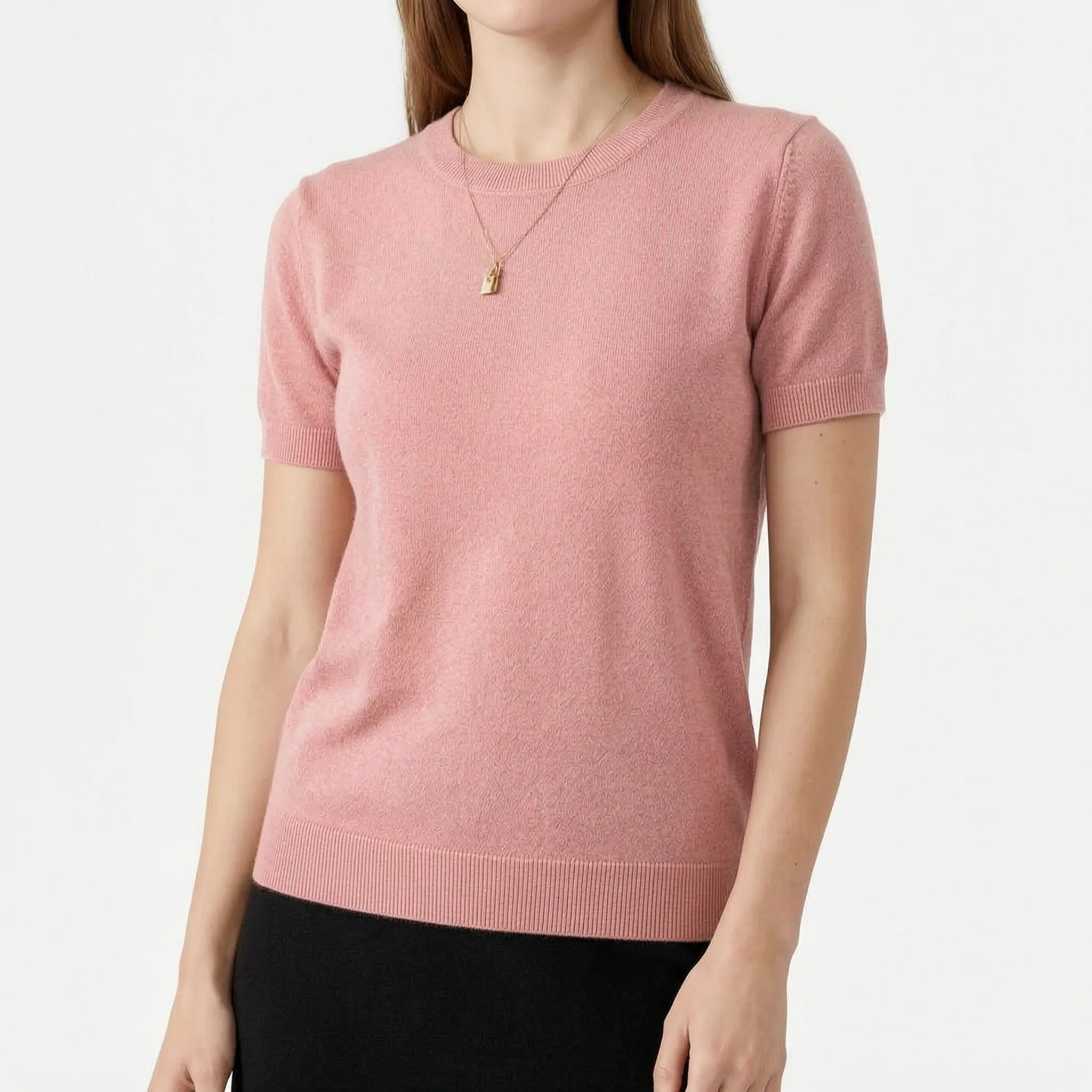 ViancaTee - Short Sleeve Crew Neck Top
